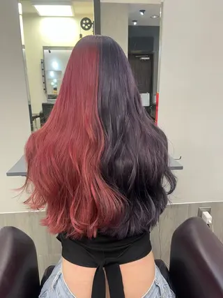 カラー ユイ☆ハイトーン ☆ブリーチデザインのヘアスタイル