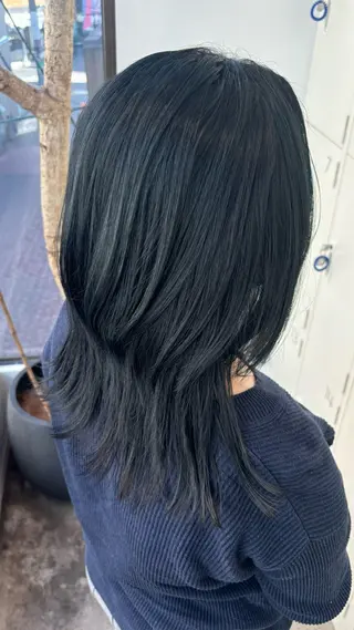 セミロング むとうさとな/カラー モデル様募集中🎀のヘアスタイル