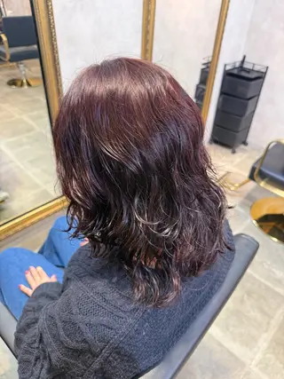 ミディアム カラー オルソーヘアー所属・mako /カラーモデル募集中のヘアスタイル