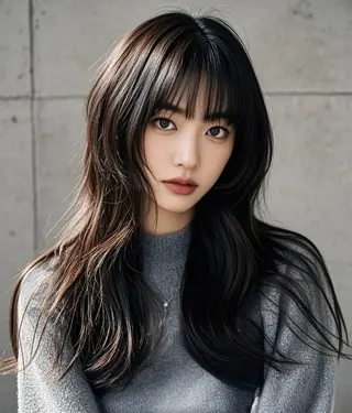 ロング ウルフカット 811 大阪梅田 ウルフのヘアスタイル