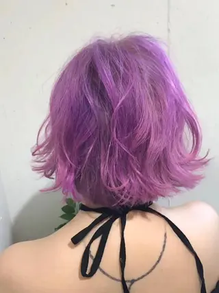 ショート カラー ヘアアレンジ FÜRSTIN所属・西村髪質改善 ブリーチ縮毛矯正のヘアスタイル