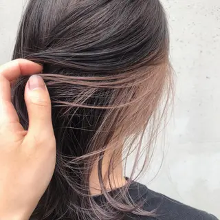 セミロング カラー ヘアアレンジ 酸性縮毛矯正🧴韓国 レイヤー/髪質改善のヘアスタイル