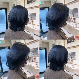 ミディアム カラー カジュアルを女っぽく 𝗮𝘆𝗮𝗰𝗼のヘアスタイル