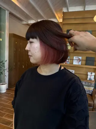 ミディアム カラー 村上 輝のヘアスタイル