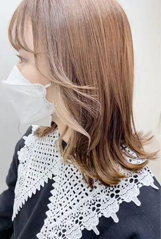 ミディアム カラー 🌟天王寺ヘアセット 🥑アレンジ師🌟のヘアスタイル