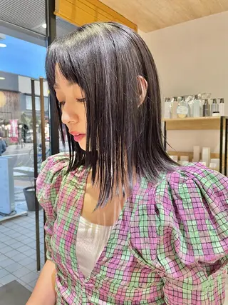 ミディアム カラー 産休中です 艶カラー♡オカのヘアスタイル