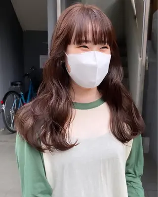 セミロング カラー レイヤーカット/暖色 カラー/mao🎀のヘアスタイル