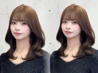 ミディアム 期間限定カットカラー モデル募集中♡真白のヘアスタイル