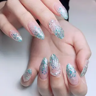 ロング ネイル ☺︎山部 志麻☺︎のネイルデザイン