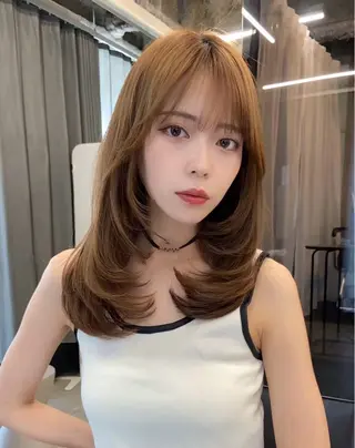 セミロング Allure所属・伊藤 莉奈　韓国ヘアのヘアスタイル