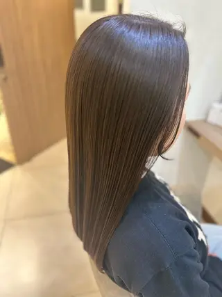 セミロング カラー 髪質改善/縮毛矯正 ササキナツミのヘアスタイル