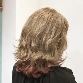 ミディアム カラー 💎大人ハイライト 💎上杉一也💎のヘアスタイル