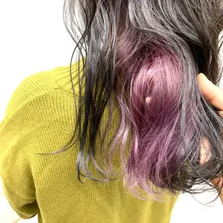 セミロング カラー 柏メンズカットパーマ NO.1タイチのヘアスタイル