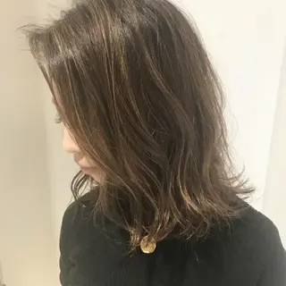 カラー ミディアム 竹内啓太 ボブのヘアスタイル