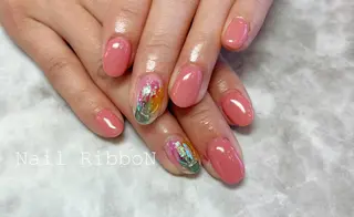 ネイル ネイルリボン 石田のネイルデザイン