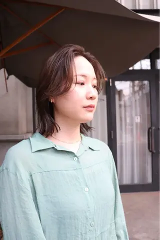 ミディアム カラー 似合わせカット /パーマ岡本淳平のヘアスタイル