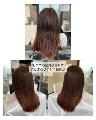 ミディアム YASU🍎CUT 赤系カラー/ヘアケアのヘアスタイル