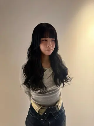 ロング 名駅/酸性ストレート /ワンカラー/アヤハのヘアスタイル