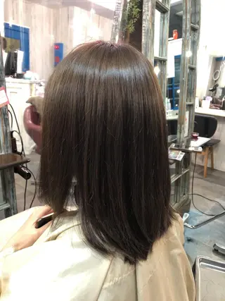 セミロング カラー メンズパーマ/顔周り レイヤーカット/えののヘアスタイル