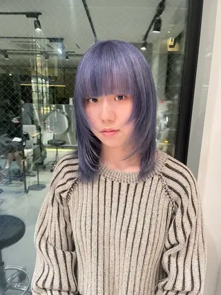ミディアム GO TODAY SHAiRE SALON 原宿本店所属・REINA/ブリーチ /ハイトーン/原宿のヘアスタイル