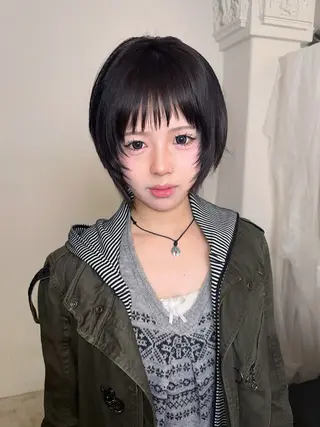 ショート HARUNA/原宿/ デザイン/カットのヘアスタイル