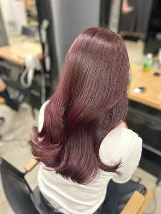 ロング 女性らしいモテヘア 韓国ヘアhikariのヘアスタイル