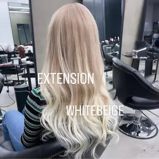 ロング カラー エクステ🩵ブリーチ 韓国ヘア🩵KAEのヘアスタイル