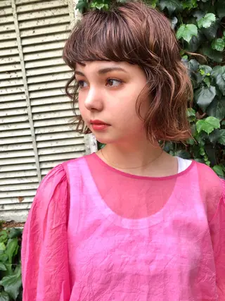 ショート パーマ さかい なつみのヘアスタイル