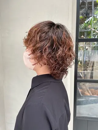 ショート パーマ すみとも るなのヘアスタイル