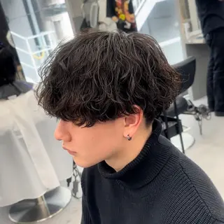 パーマ メンズ テラス阿倍野店所属・メンズパーマ職人馬場 和哉のヘアスタイル