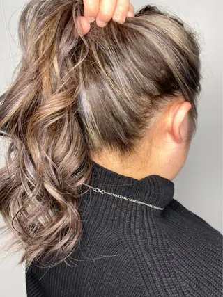 ロング カラー ヘアアレンジ HairSignature所属・ブリーチ指名神戸 No.1美容師RENのヘアスタイル