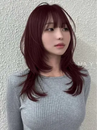 ロング カラー IS所属・横浜美容室/透明感 カラー/レイヤーのヘアスタイル