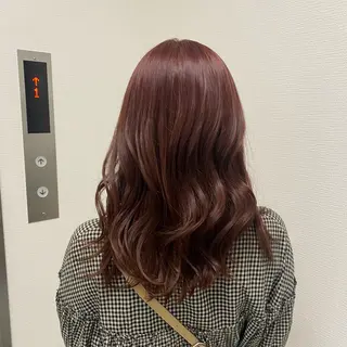 セミロング カラー パーマ ヘアアレンジ メンズ キッズ 🩷モテ髪＆透明感 🩷ミルクティー🩷のヘアスタイル