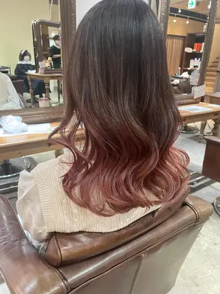 ロング カラー sherry【シェリー】所属・miho 大国町 柔らかハイトーン💛のヘアスタイル