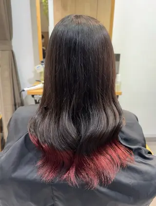 ロング カラー 縮毛矯正/艶髪カラー ヘアアレンジ/ひふみのヘアスタイル