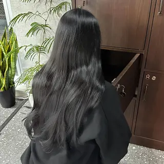 ロング カラー 韓国レイヤーカット要 暗透カラー📓吉祥寺のヘアスタイル