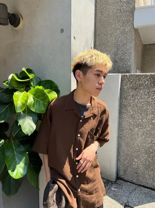 ショート カラー パーマ メンズ NERO 松井 隆人のヘアスタイル