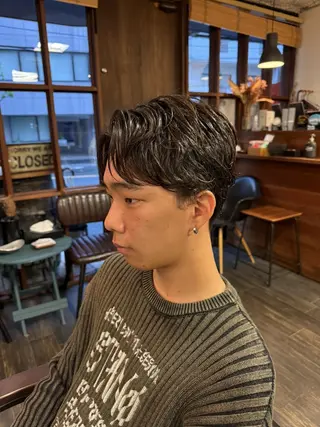 メンズ 早稲田/メンズパーマ /カラー/松井聖虎のヘアスタイル