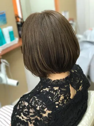 ミディアム カラー 左藤 翔平のヘアスタイル