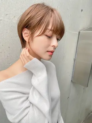 ショート YUZA grow hair 【ユーザ グロウ ヘア】所属・縮毛矯正/似合わせ カット/伊藤はるかのヘアスタイル