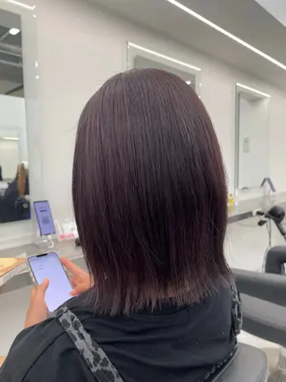 ミディアム 🎀🫧透明感 ピンクラベンダー💟のヘアスタイル