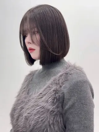 ショート カラー ヘアアレンジ ‎🤍韓国ボブ/ 縮毛矯正🪽‪ひかりのヘアスタイル