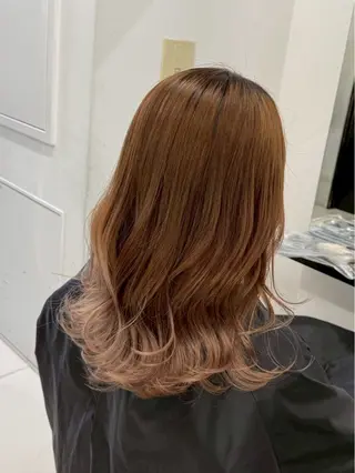 セミロング カラー ヘアアレンジ 小西海青 ✨モデル様募集✨️のヘアスタイル