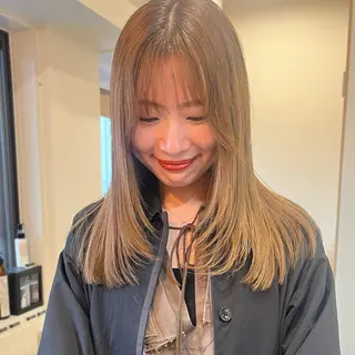 セミロング ボブ/透明感カラー /坂口恵梨子のヘアスタイル