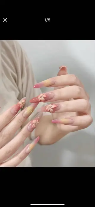 セミロング 宮崎 もものネイルデザイン