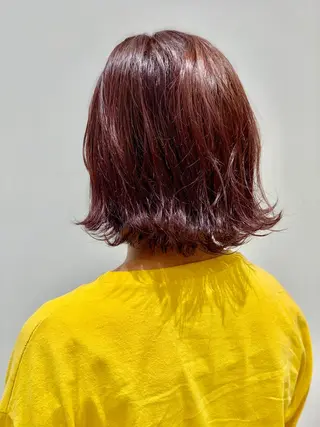 ミディアム カラー 縮毛矯正/髪質改善 /韓国風　山川春輝のヘアスタイル