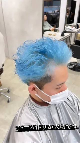 ショート カラー メンズ カラースペシャリスト ・齊藤 羽瑠輝のヘアスタイル