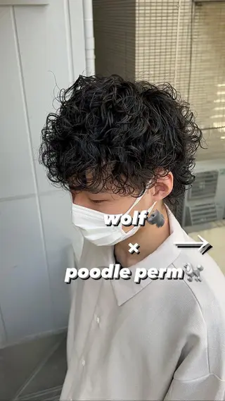 パーマ メンズ 曲がる縮毛矯正 LIBER 　岩名のヘアスタイル