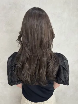 ロング カラー 🖤顔まわり 盛れヘア⟡アズサ🖤のヘアスタイル