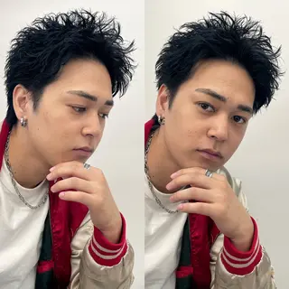 ショート パーマ ヘアアレンジ メンズ 亀井隆汰/メンズ専門 パーマ特化美容師のヘアスタイル